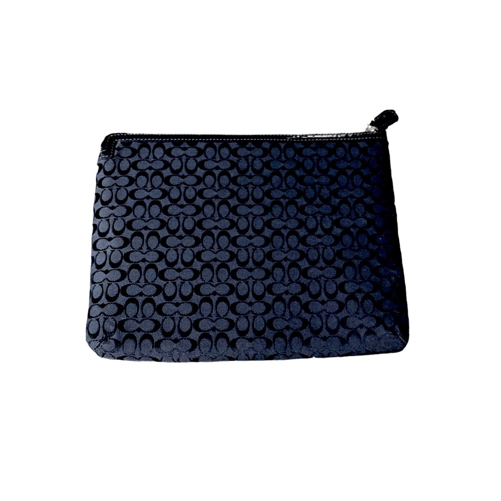 Coach black zip up padded iPad case 8.5”x10.5”